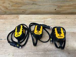 lot 72 image: DEWALT Lot of 3- 140-Watt Portable Car Power Inverters with Dual USB Ports