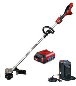 lot 6 image: TORO Flex-Force Power System 60V Max Lithium-Ion Brushless Cordless 1416 Inch Electric String Trimmer with 2.5Ah Battery and Charger, BlackRed (retail $229.99)