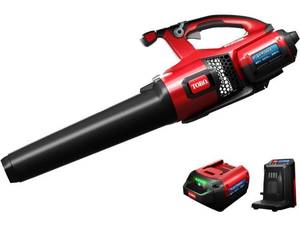 lot 7 image: TORO 60V MAX 157 mph Brushless Leaf Blower with 4.0Ah Battery and Charger (retails for $299.99)