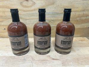 lot 84 image: TRAEGER Lot of 3-  25 Ounce Bottles of- Smoked Bloody Mary Mix