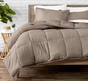 lot 48 image: BARE HOME Comforter Set - KingCalifornia King Size - Ultra-Soft - Goose Down Alternative - Premium 1800 Series- Taupe
