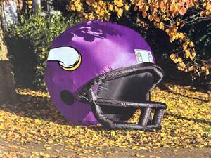 lot 96 image: LOGOBRANDS 4FT Inflatable Minnesota Vikings Helmet