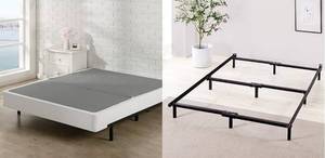 lot 31 image: ZINUS No Assembly Metal Box Spring  7.5 Inch White Mattress FoundationSturdy Metal Structure with Full & Michelle Compack 9-Leg Support Bed Frame