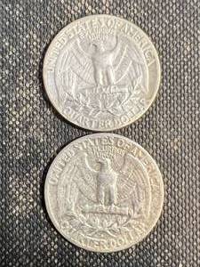 2 US WASHINGTON QUARTERS 1956P-D