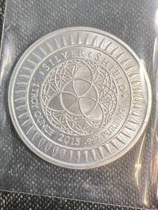 1 TROY OZ .999 FINE SILVER SKELETON ROUND