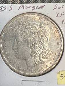 1885-S US MORGAN SILVER DOLLAR XF-AU