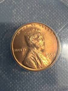 1955-S US WHEAT CENT ANACS MS67
