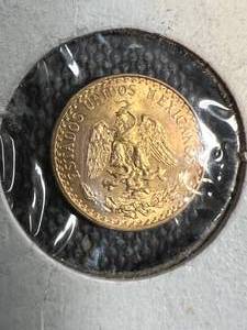 1945 MEXICO DOS PESOS GOLD COIN