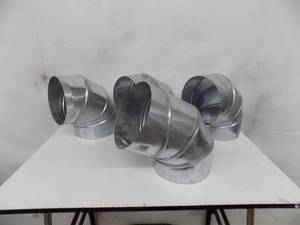 lot 94 image: 4 - 8 x 90-Degree 9v Adjustable Elbow 30 ga