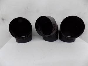 lot 98 image: 3 - 8 x 90-degree BM Adjustable Elbow 24 ga