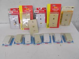 lot 121 image: 13 -Phone Jacks  Coax