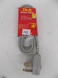 lot 143 image: 4 Dryer Cord 10 Guage