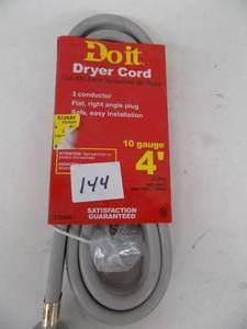 lot 144 image: 4 Dryer Cord 10 Guage