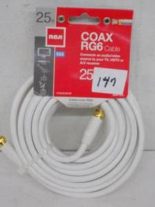 lot 147 image: 25 RCA Coax RG6 Cable