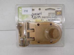 lot 171 image: Single Cylinder Dead Bolt Lock