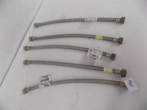 lot 196 image: 5 - 16 Stainless Steel Braided Faucet Supply