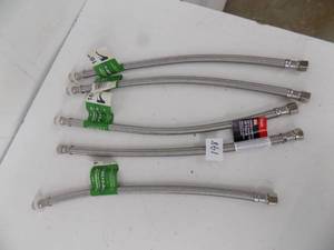 lot 198 image: 5 - 16 Stainless Steel Faucet Lines