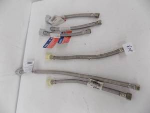 lot 203 image: 6 - Braided Stainless Toilet LInes