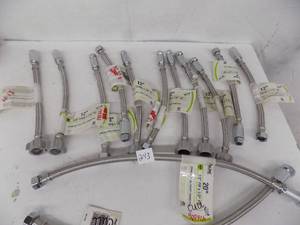 lot 243 image: 13 Stainless Steel Toilet, Faucet Connectors