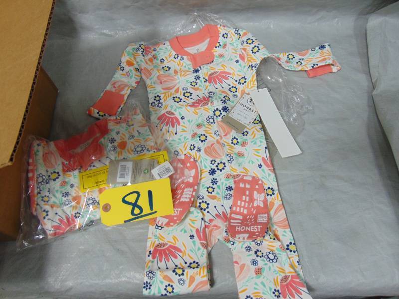 lot 36 image: 12 Pack Honest Baby Organic Cotton Sleep N Play Size 18  Months