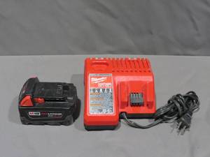lot 2 image: Milwaukee M18 4.0 Lithium Battery with Milwaukee Charger