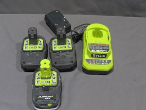 lot 7 image: Mixed Lot of Ryobi 18v Batteries with Ryobi Charger