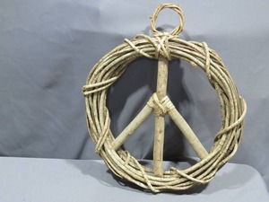 lot 82 image: Bent Twig Peace Sign Wreath