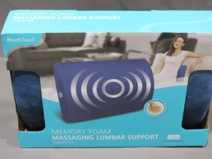 lot 75 image: Memory Foam Massaging Lumbar Support Cushion