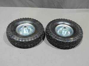 lot 96 image: Set of 2 Solid Tires - 4.103.50 - 4