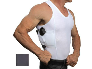 lot 73 image: UnderTech Undercover Mens Apparel Mens Concealment Holster Tank Top Coolux Shirtgrey