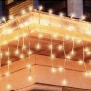 lot 98 image: Set of 3 Home Accents 300L Clear Mini Icicle Lights - 900 Lights