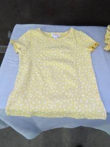 lot 34A image: Cat & Jack Toddler Girls Printed Ribbed Short Sleeve T-Shirt - 4T (Quantity of 21 Shirts)