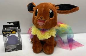Vintage Evee Pokemon Build A Bear Plush Toy & Pokemon Select (NIB)