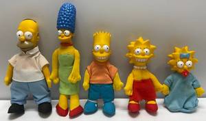 Vintage 1990s Simpsons Plush Dolls