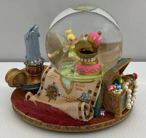 Vintage Disney Tinkerbell Large Musical You Can Fly Treasure Snow Globe