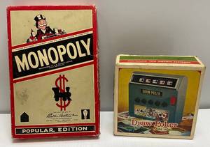 Vintage Moopoly Game & Battery Operated Draw Poker