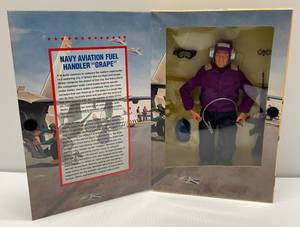 1997 Hasbro G.I. Joe Classic Collection Navy Aviation Fuel Handler  (NIB) Box Beat Up