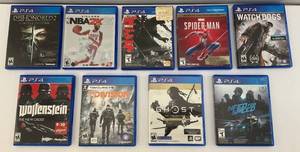 Misc. Pre-owned PS4 Video Games Including Godzilla, Spiderman & More