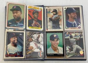 Vintage Misc. Minnesota Twins Baseball Cards In Mini Album Including Kirby Puckett & More