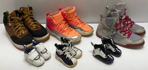 Misc. Pre-owned Nike Air Jordans And More Misc. Sizes Grey Pink 7Y, Bright Orange & Pink 6Y, Brown Black 6.5Y, Baby Jordans 2 1C 1 2C