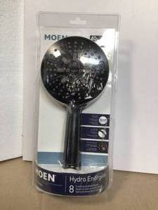 lot 4 image: MOEN HydroEnergetix 8-Spray Wall Mount Handheld Shower Head 1.75 GPM in Mediterranean Bronze Customer Returns See Pictures