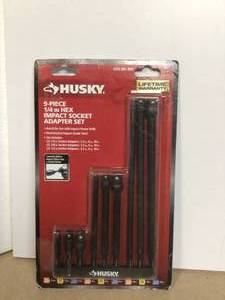 lot 5 image: Husky Impact Socket Adapter Set (9-Piece ) Customer Returns See Pictures