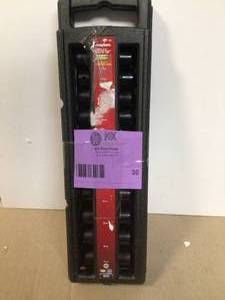 lot 30 image: Husky 12 in. Drive Metric 6-Point Impact Socket Set with Storage Case (11-Piece) Customer Returns See Pictures