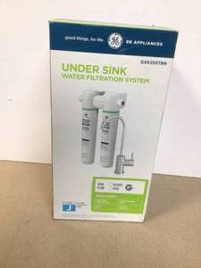 lot 31 image: GE Under Sink Dual Stage Water Filtration System with Faucet Customer Returns See Pictures