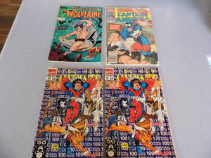 Wolverine 1990 #41, The New Mutants #100, Captain America # 378