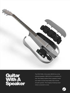lot 38 image: Enya Acoustic Electric Carbon Fiber Travel Guitar