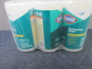 lot 7 image: 6- 75 ct Canisters Clorox Disinfect...