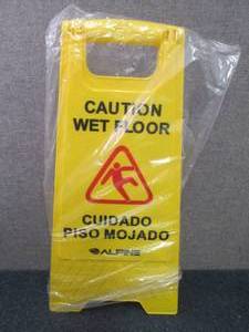 lot 63 image: 4- Yellow Caution Wet Floor Signs...