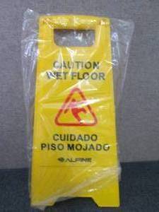 lot 64 image: 4- Yellow Caution Wet Floor Signs...
