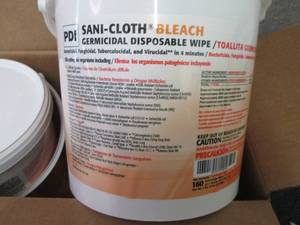 lot 80 image: 2- 160 ct Pails SaniCloth Bleach Ge...